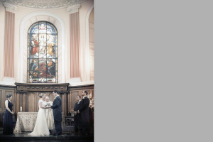 Wedding photo at Trinity Chapel Dublin