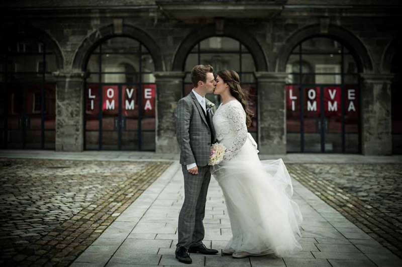 Wedding photograph at IMMA in Dublin