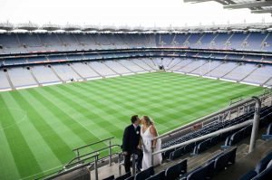 Croke Park Wedding Photograph in the stadium stands