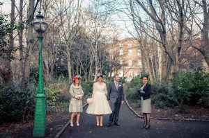 Registry Office Wedding Photography in Merrion Square Park