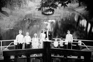 A Registry Office Wedding Photograph by the Grand Canal in Dublin