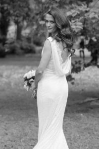 The bride poses for a wedding portrait during her Shelbourne Hotel Wedding