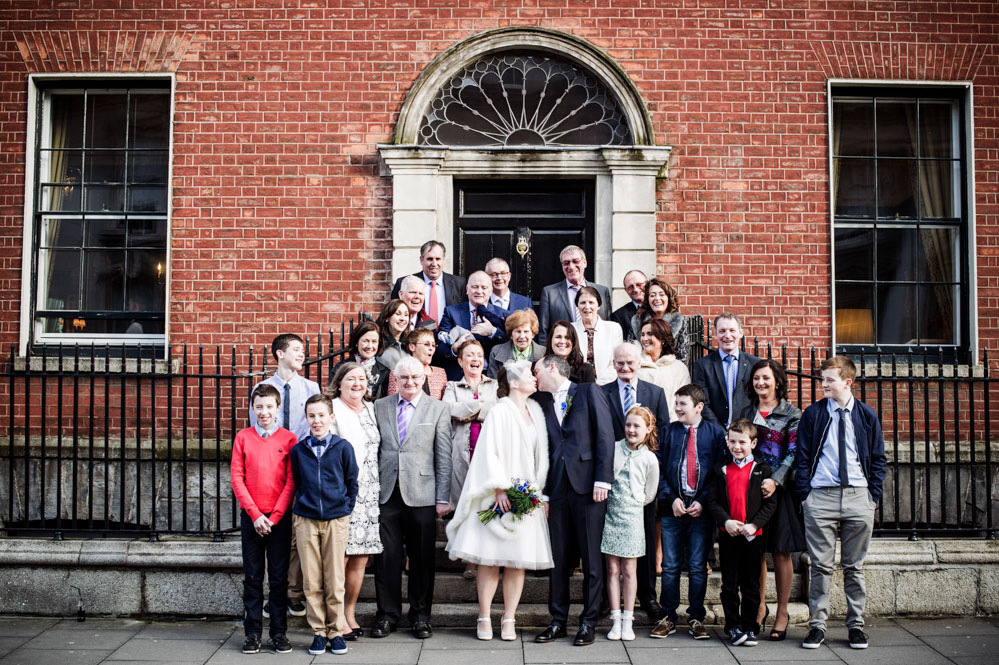 A Dublin Registry Office Wedding Group Photograph